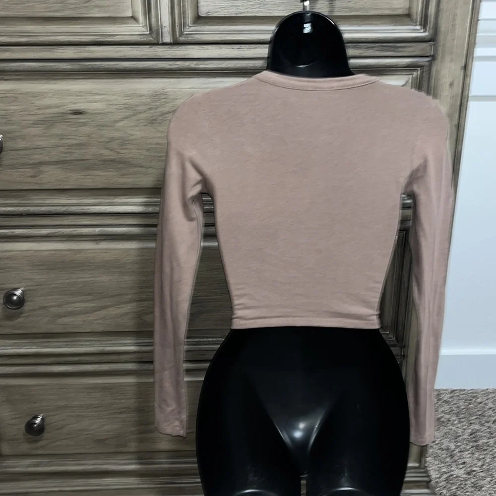Lace Up Crop Long Sleeve - Picture 2 of 2